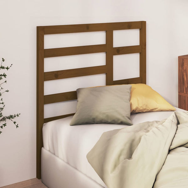 Honigbraunes Bett-Kopfteil Kiefer Massivholz 106cm
