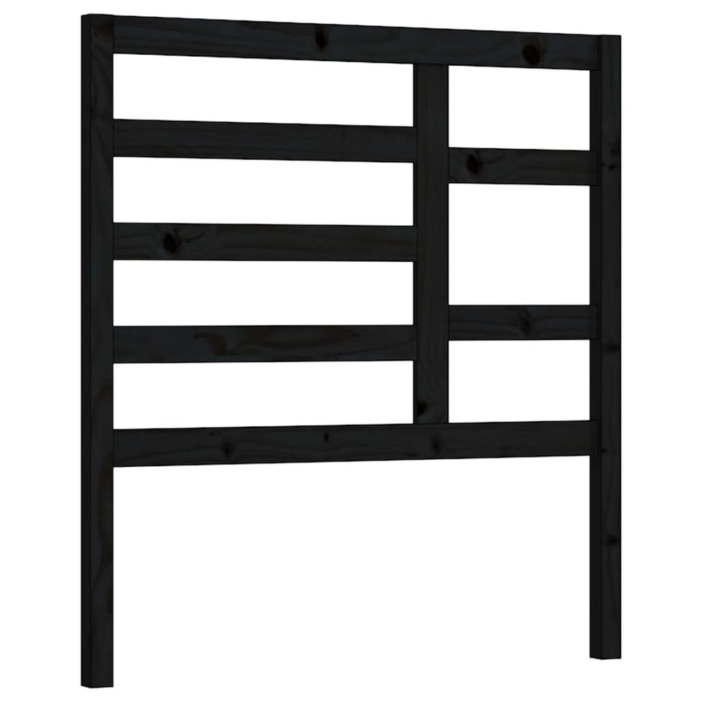 Schwarzes Bett Kopfteil Kiefer Massivholz 106cm