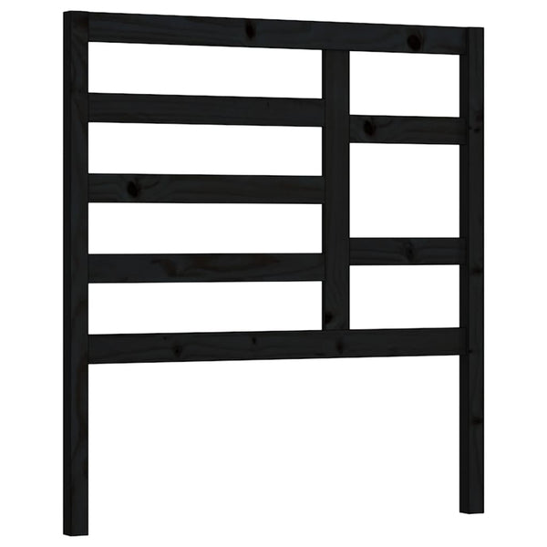 Schwarzes Bett Kopfteil Kiefer Massivholz 106cm