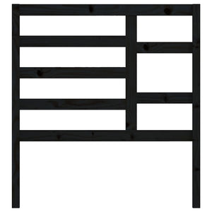Schwarzes Bett Kopfteil Kiefer Massivholz 106cm