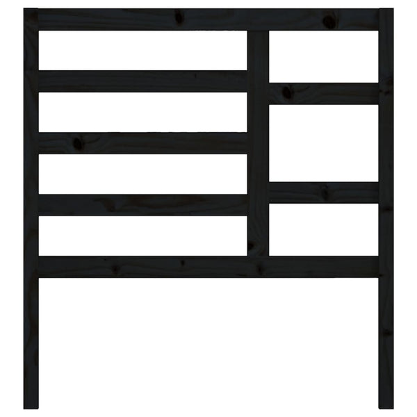 Schwarzes Bett Kopfteil Kiefer Massivholz 106cm