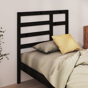 Schwarzes Bett Kopfteil Kiefer Massivholz 106cm