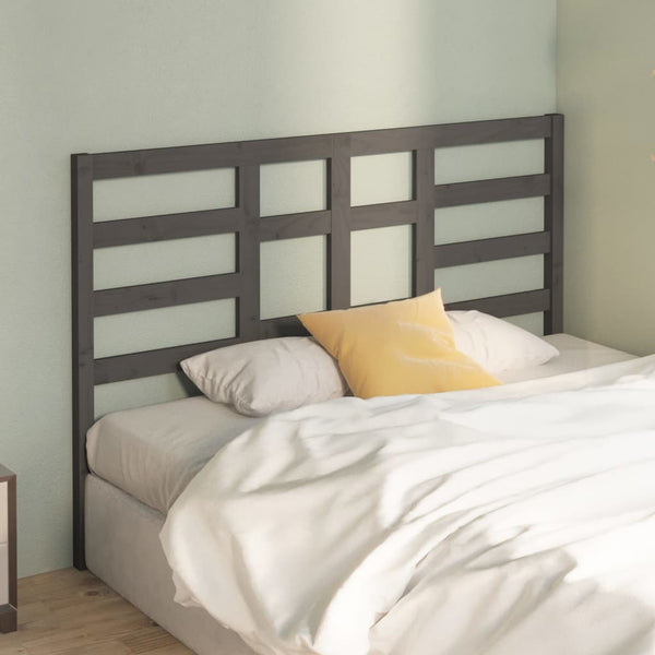 Graues Bettkopfteil 141 cm Kiefer Massivholz