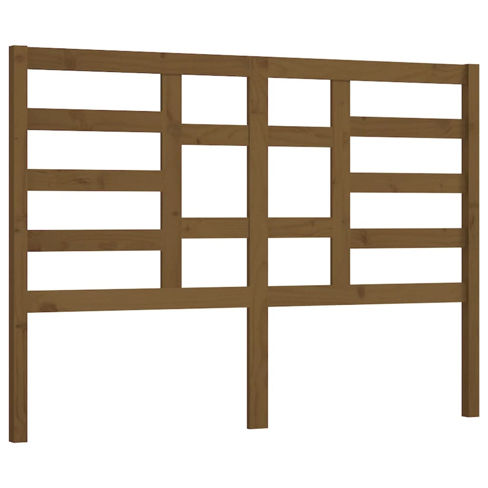 Honigbraunes Kiefer Massivholz Bett Kopfteil 146cm