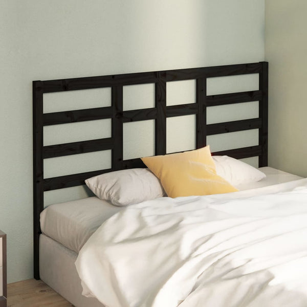 Schwarzes Kopfteil 156cm Kiefer Massivholz