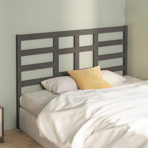 Graues Bett-Kopfteil 166 cm Kiefer Massivholz