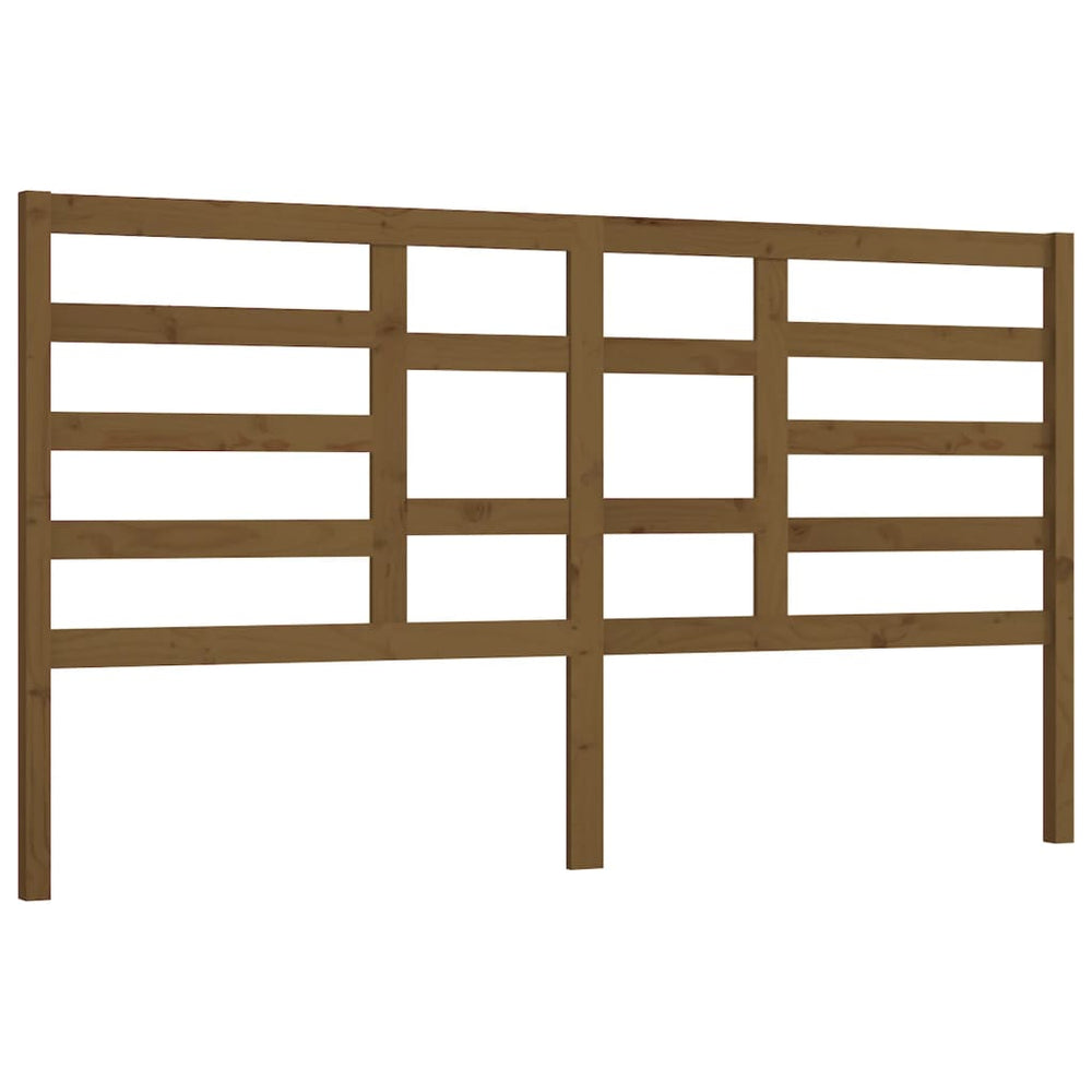 Bett Kopfteil Honigbraun Kiefer Massivholz 186cm