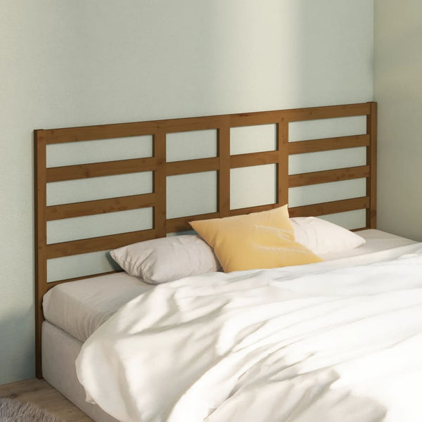 Bett Kopfteil Honigbraun Kiefer Massivholz 186cm