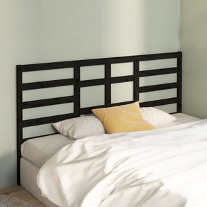 Schwarzes Bett Kopfteil 156cm Kiefer Massivholz
