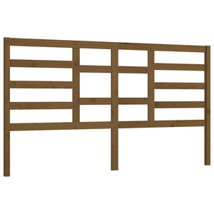 Honigbraunes Bett-Kopfteil Kiefer Massivholz 206cm