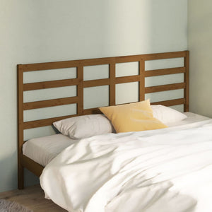 Honigbraunes Bett-Kopfteil Kiefer Massivholz 206cm