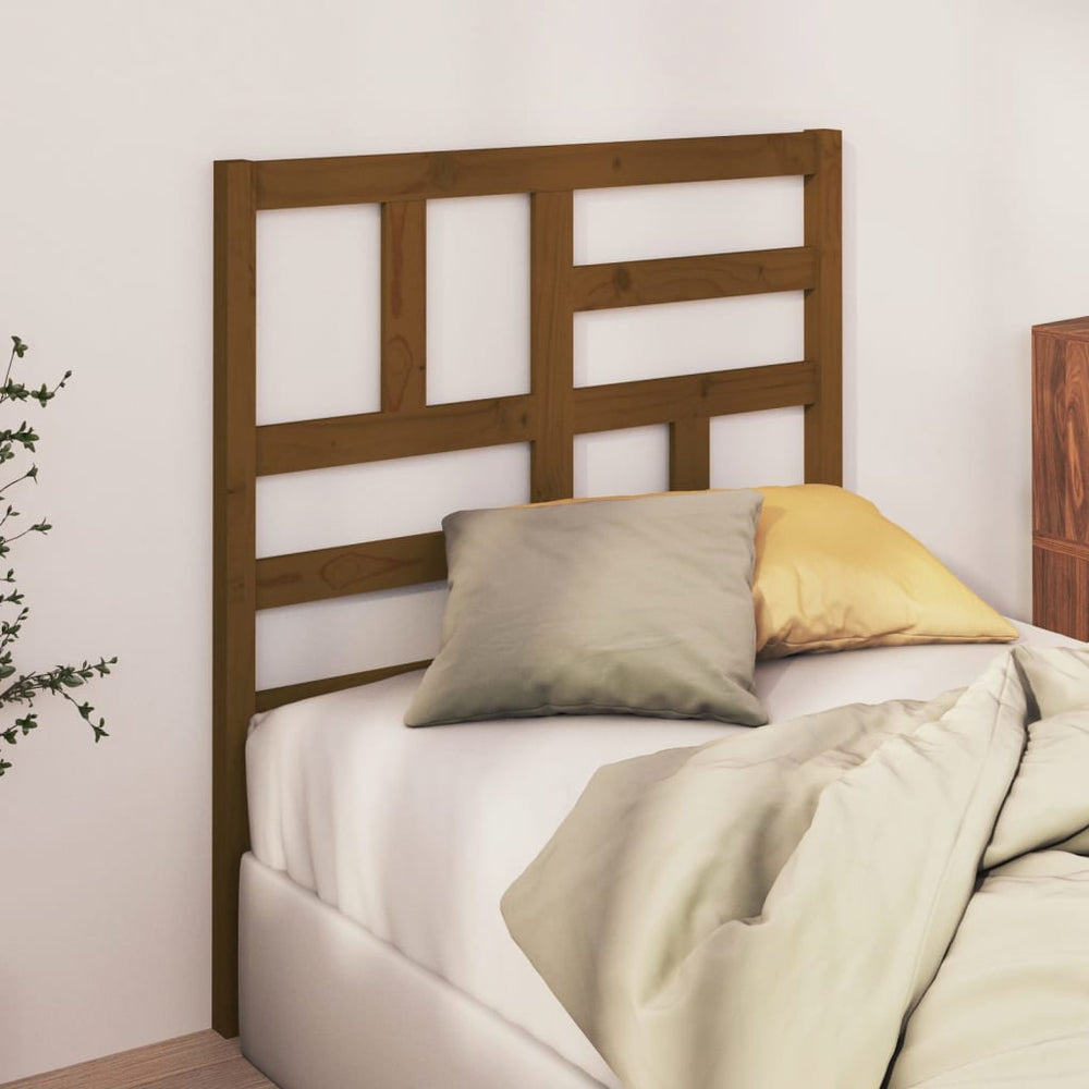 vidaXL Tête de lit Bois de pin massif marron miel 81x4x104 cm