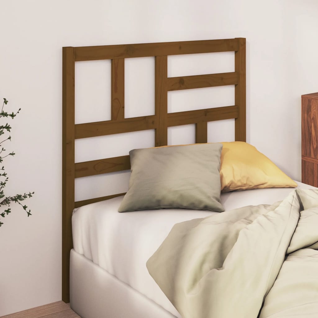Honigbraunes Kiefer Massivholz Kopfteil 96cm