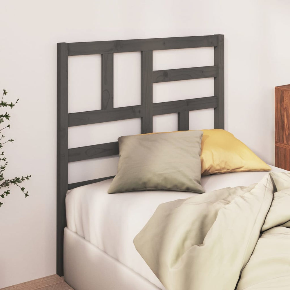 vidaXL Tête de lit Gris 106x4x104 cm Bois de pin massif