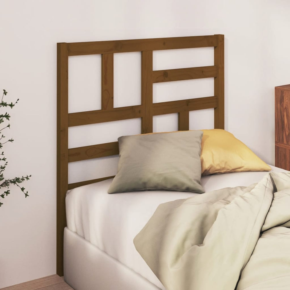 vidaXL Tête de lit Marron Miel 106x4x104 cm Bois de pin massif