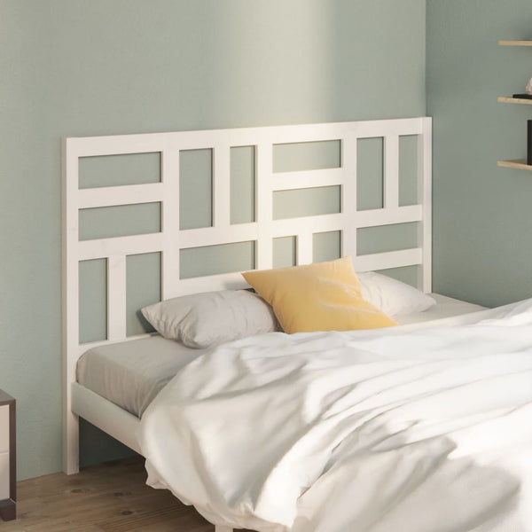 Weißes Kiefer Massivholz Kopfteil 126cm