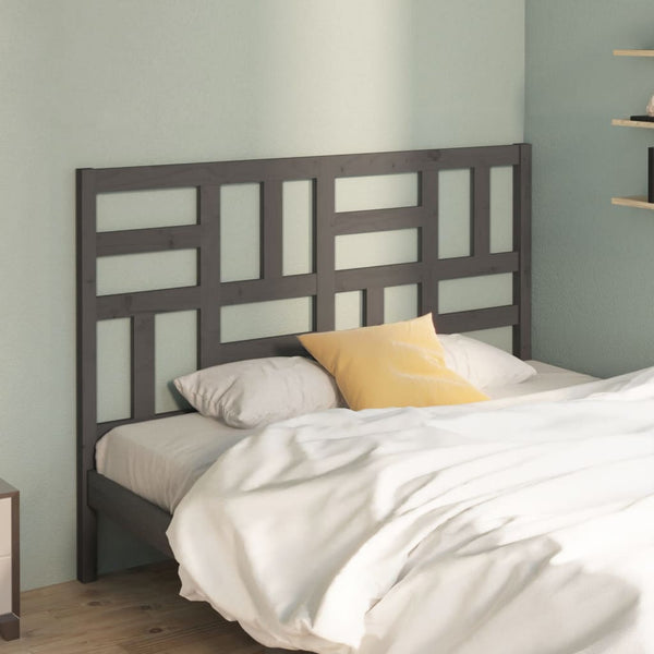 Graues Kiefer Massivholz Kopfteil 126cm