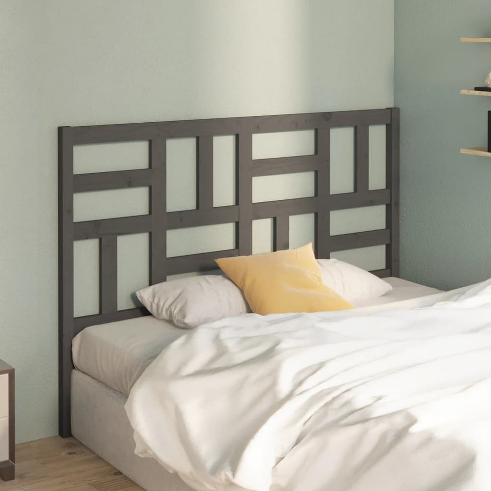 vidaXL Tête de lit Gris 126x4x104 cm Bois de pin massif