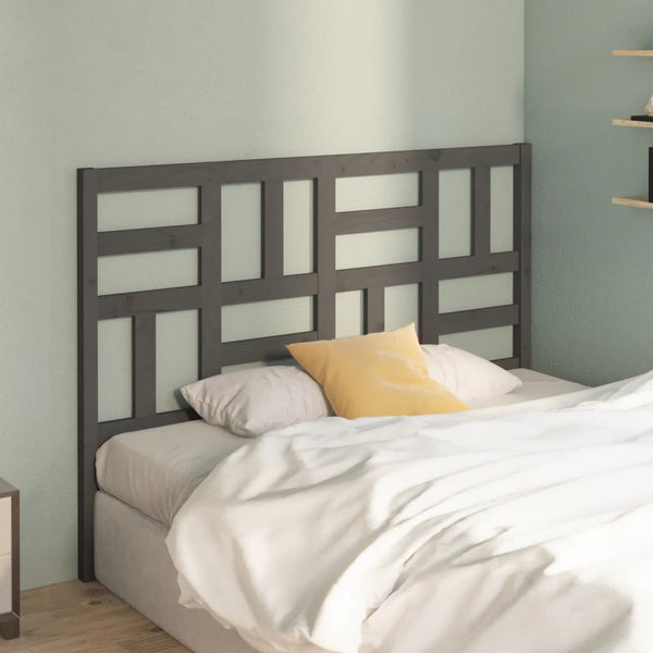 Graues Kiefer Massivholz Kopfteil 126cm