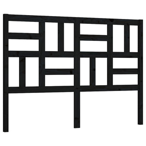 Schwarzes Kiefer Massivholz Kopfteil 126cm