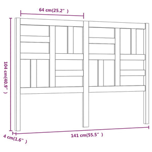 vidaXL Tête de lit Blanc 141x4x104 cm Bois de pin massif