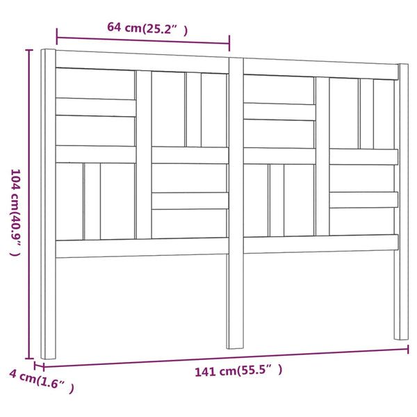 vidaXL Tête de lit Blanc 141x4x104 cm Bois de pin massif