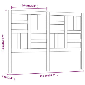 Weißes Bett Kopfteil 146cm Kiefer Massivholz