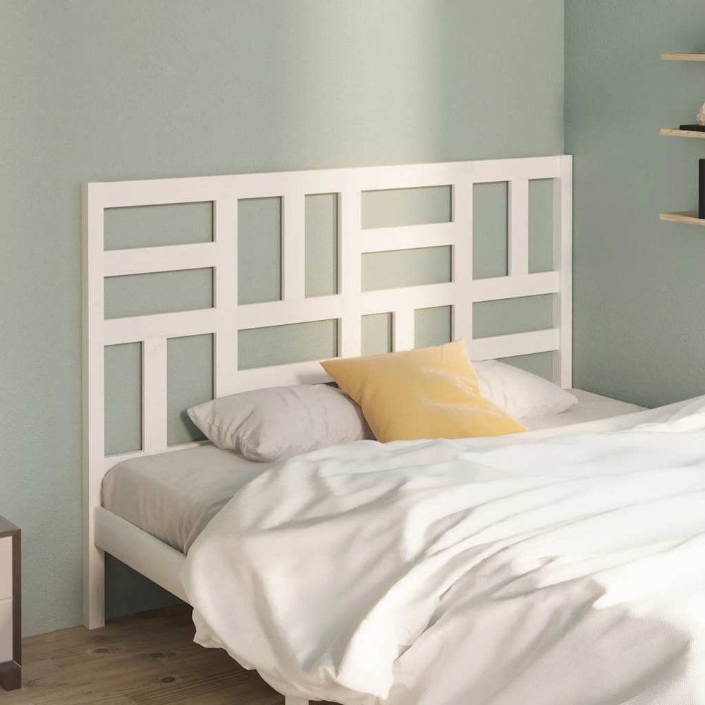 Weißes Bett Kopfteil 146cm Kiefer Massivholz