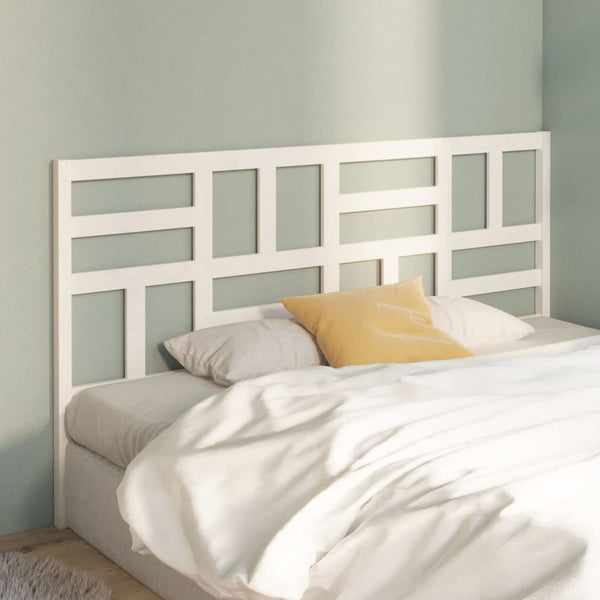 Weißes Bett Kopfteil 186 cm Kiefer Massivholz