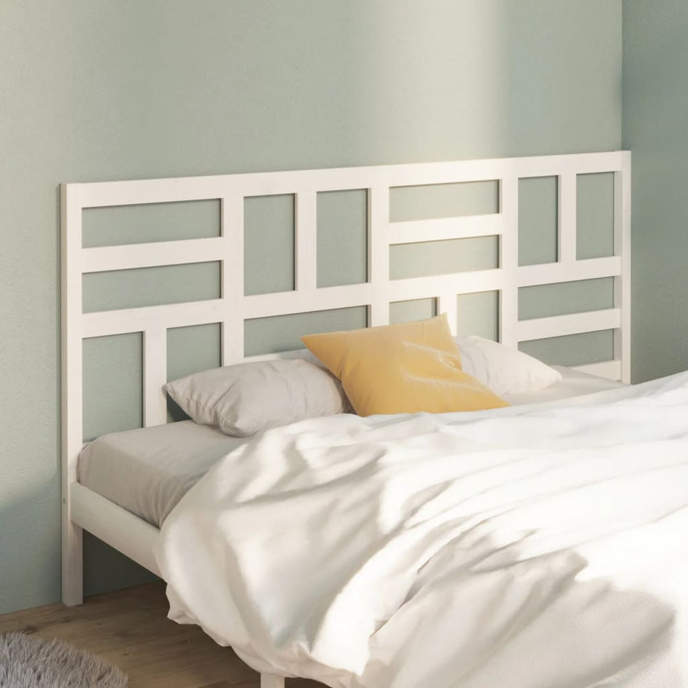 Weißes Bett Kopfteil 206cm Kiefer Massivholz
