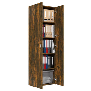Büroschrank Räuchereiche 190cm hoch