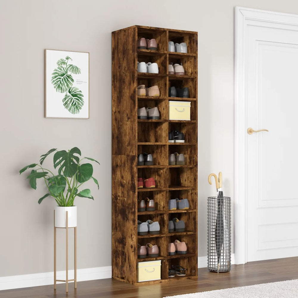 Schuhregal Räuchereiche Holzwerkstoff