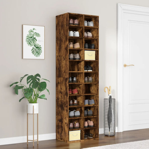 Schuhregal Räuchereiche Holzwerkstoff