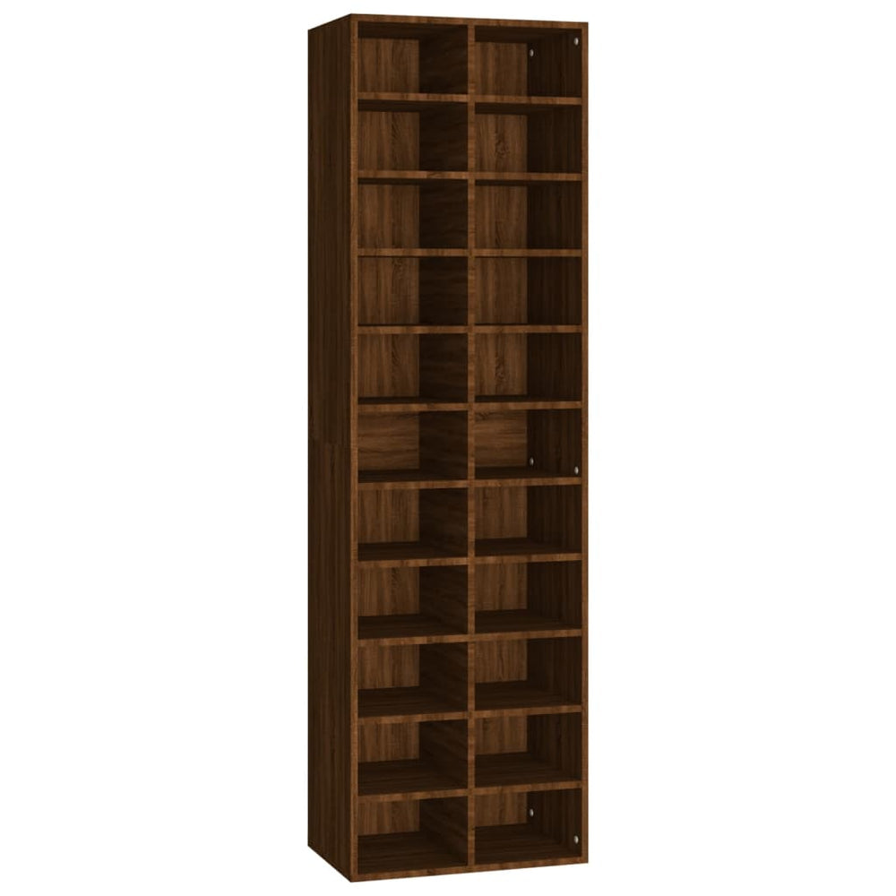 Schuhregal Braun Eiche 54x34x183 cm