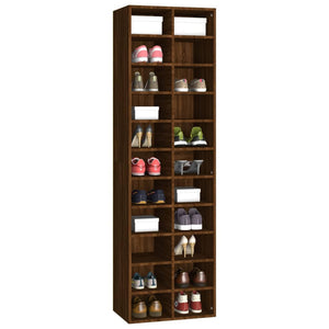 Schuhregal Braun Eiche 54x34x183 cm