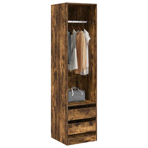 Kleiderschrank Räuchereiche mit Schubladen 50x50x200 cm