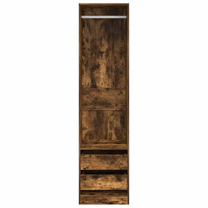 Kleiderschrank Räuchereiche mit Schubladen 50x50x200 cm
