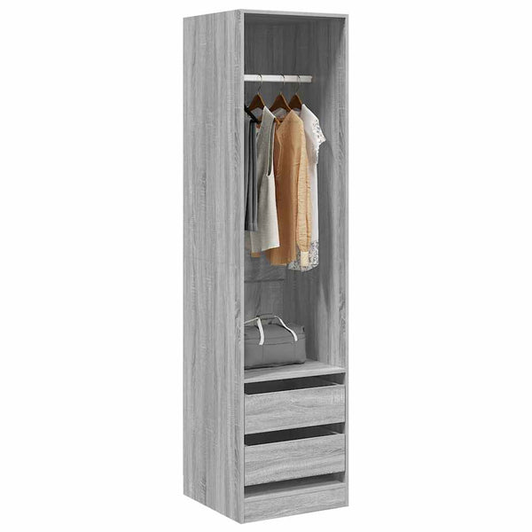 Kleiderschrank Grau Sonoma 50x50x200 cm