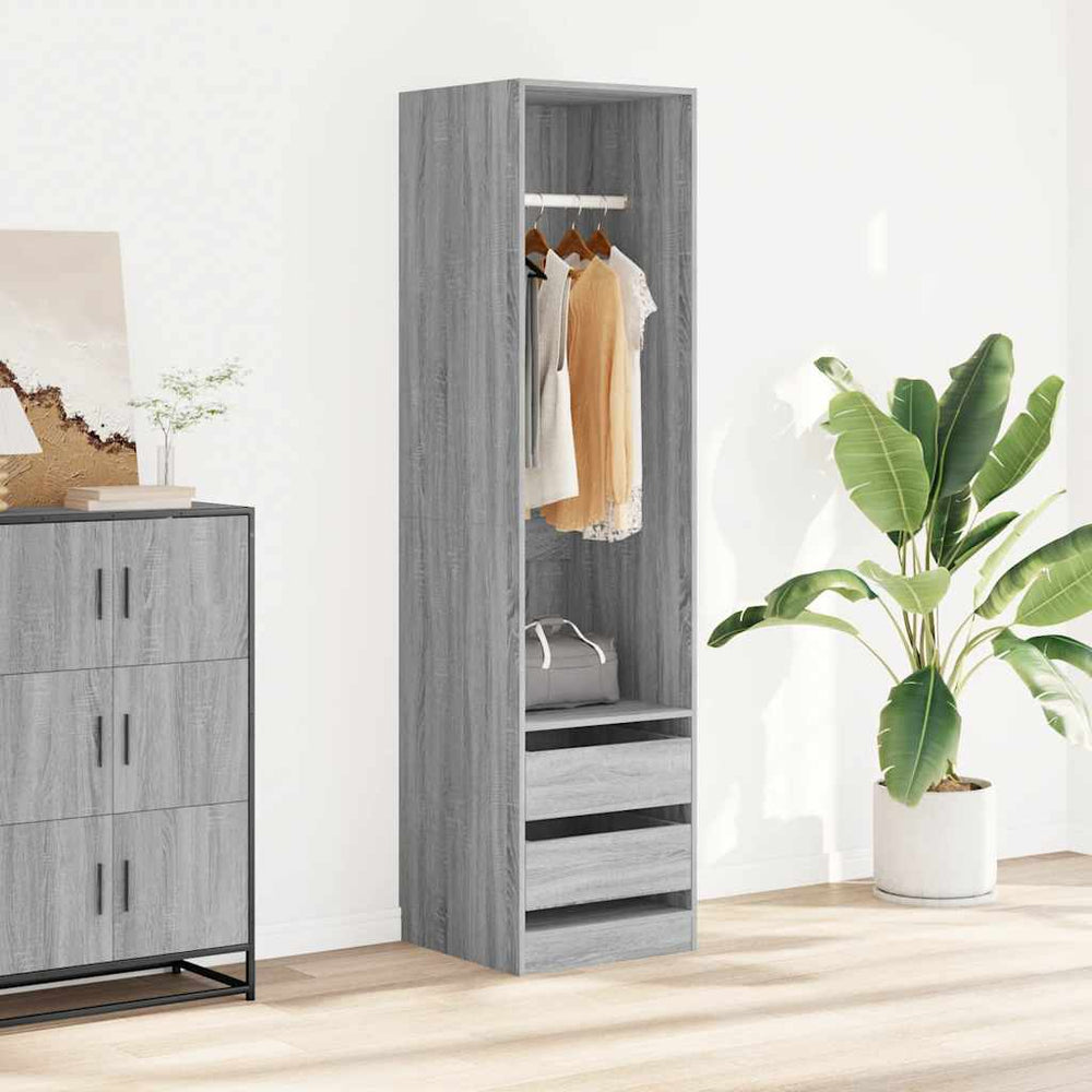Kleiderschrank Grau Sonoma 50x50x200 cm