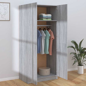 Kleiderschrank Grau Sonoma 80x52x180 cm