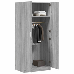 Kleiderschrank Grau Sonoma 80x52x180 cm