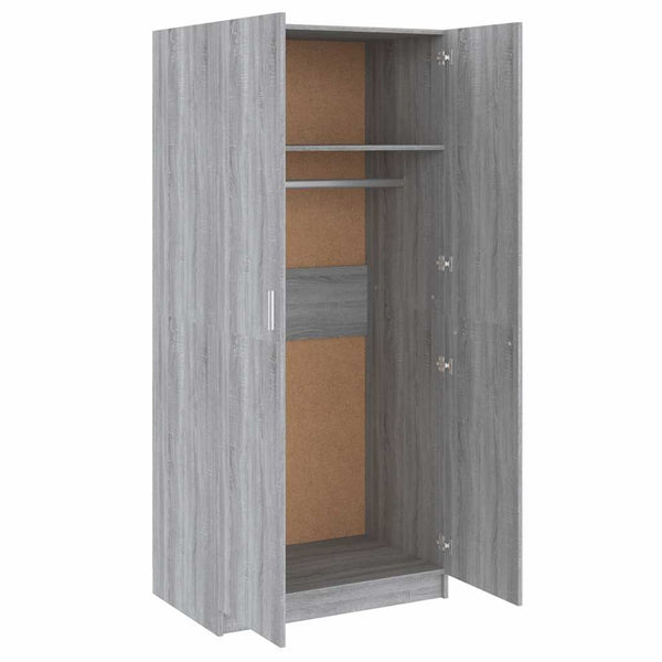 Kleiderschrank Grau Sonoma 80x52x180 cm
