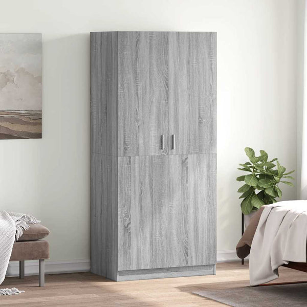 Kleiderschrank Grau Sonoma 80x52x180 cm