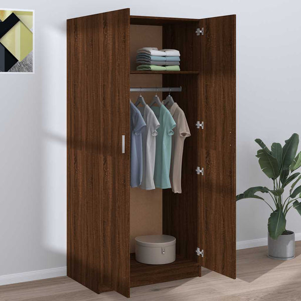 Kleiderschrank Braun Eichenoptik 80x52x180 cm