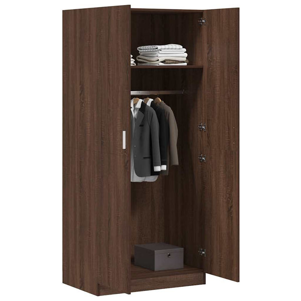 Kleiderschrank Braun Eichenoptik 80x52x180 cm