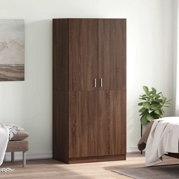 Kleiderschrank Braun Eichenoptik 80x52x180 cm