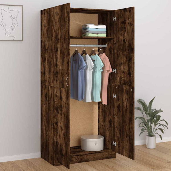 Kleiderschrank Räuchereiche 90x52x200 cm