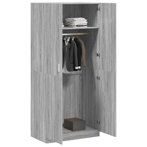 Kleiderschrank Grau Sonoma 90x200 cm