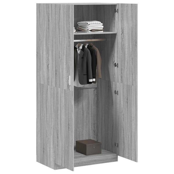Kleiderschrank Grau Sonoma 90x200 cm
