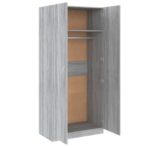 Kleiderschrank Grau Sonoma 90x200 cm